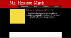 Desktop Screenshot of mrkrausemath.com